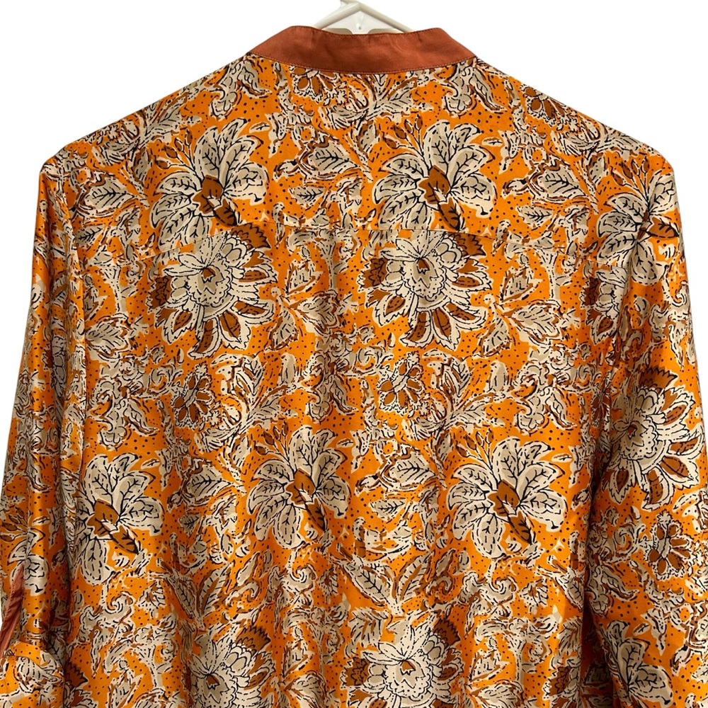 ✨3/$15 Banana Republic Heritage Boho Floral Top Button Front Peplum Blouse - Picture 10 of 13